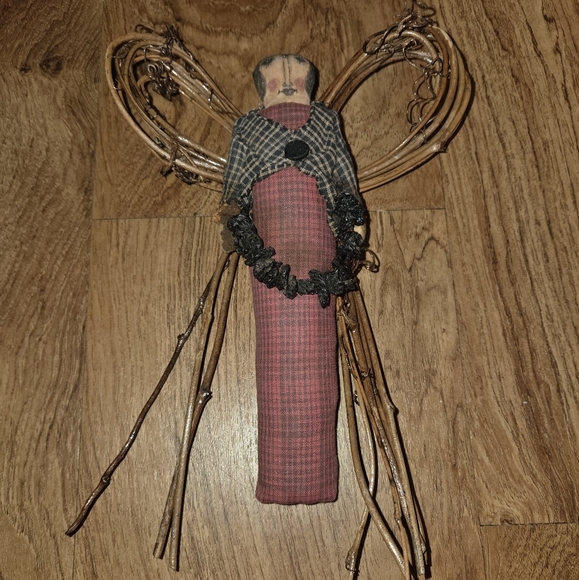 Primitive Country-Style Angel Doll Twigs Cloth - Picture 1 of 4